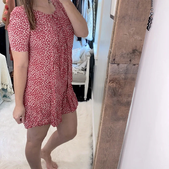 Vintage red floral romper size small - Picture 1 of 9